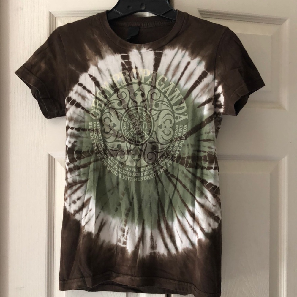 Ladies like new OBEY cotton tie dye tee size Small